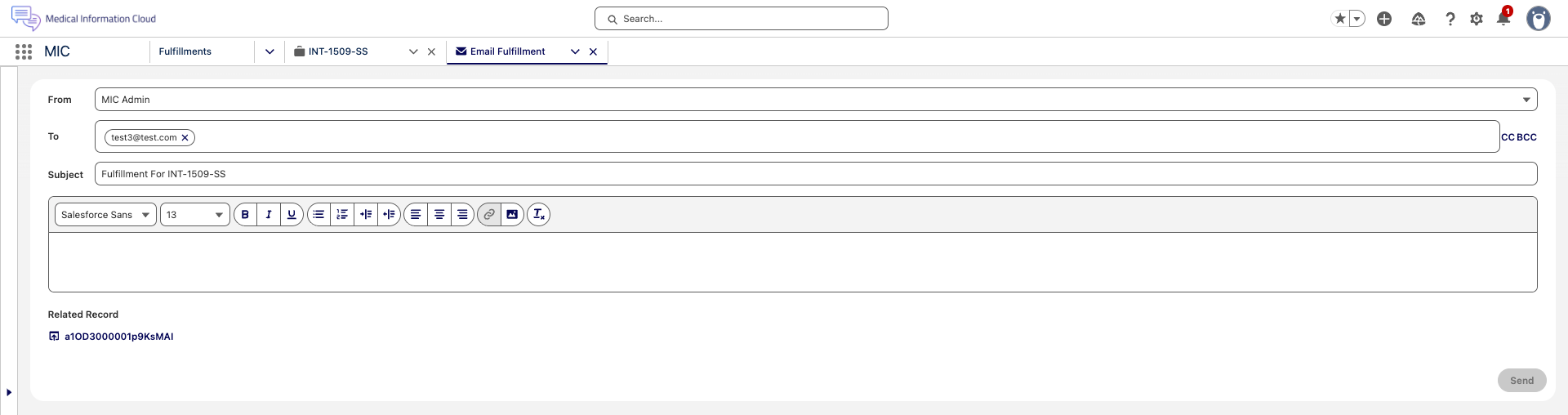 Email Fulfillment
