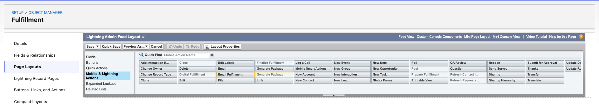 Legacy actions