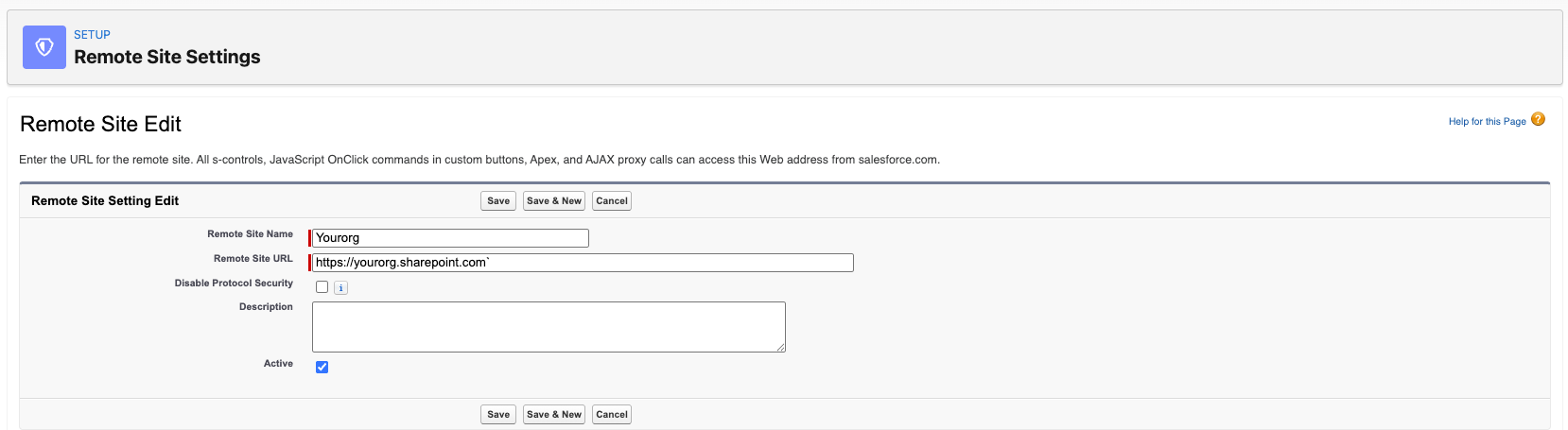 New remote site
